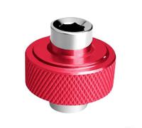 UrbanHui Llave de destornillador de agarre moleteado de 25 mm compacta | Adaptador de unidad de 0.25 pulgadas, agarre moleteado, resistente a la corrosión para acero, 25.3 mm de longitud, azul
