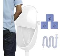 Urinario de pared - Altura ajustable con adhesivo, orinal portátil para hombres con tapa - Para niños, adolescentes, marido, , garaje, camping, dormitorio, jardín, patio