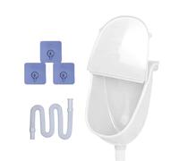 Urinario de pared con tapa, altura ajustable con adhesivo - Urinario de pared sin perforación | para adultos, hombres, adolescentes, caravanas, garajes, camping, jardín, dormitorio