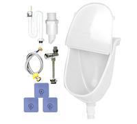 Urinario de Pared con Tapa Manguera Desviadora de con Descarga Ajustable