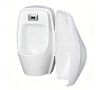 Urinario de Pared para Hombres, con Tapa, Sensor Magnético, Descarga Automática, 52x31x26cm, Anti-Salpicaduras para Baño