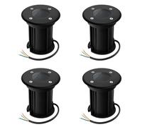 URing Foco led para empotrar en el suelo para GU10, IP67 Foco empotrable para jardin redondo, 230V foco exterior transitable para césped, plataforma, caminos, 30cm cable preinstalado, Ø11x12cm, Nergo