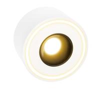 URing Focos LED Interior Techo Superficie Blanco - Ø97x55mm - Aplique Techo Foco interior 8W 1680lm - 3000K Blanco Cálido - Plafones Focos redondo 230V, Focos Superficie de Aluminio, Foco Techo LED