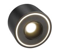 URing Focos LED Interior Techo Superficie Negro - Ø97x55mm - Aplique Techo Foco interior 8W 1680lm - 4000K Blanco Neutro - Plafones Focos redondo 230V, Focos Superficie de Aluminio, Foco Techo LED