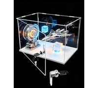 Urna Metacrilato Caja de Seguridad de Acrílico Transparente con Cerradura de Llave, Contenedor de Almacenamiento Apilable de Acrílico para Encimera(40x40x40cm(16x16x16in))
