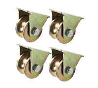 URNSXVFI Juego de 4 De Alta Resistencia U-Nut Rueda Ruedas 1.2"/2"/2.5"/3"/4" Tallaje para Industrial Pertrecho Tendido Rejo Vía 600 kg Capacidad de Carga rodamiento Suave Rendimiento