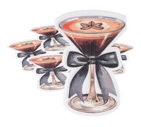 URROMA 60 servilletas de cóctel con forma de Martini, servilletas troqueladas para bar, bebidas, servilletas de Martini novedosas para fiestas en casa, bar o restaurante, cafetería, uso