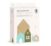Ursus 2488 00 00F - Calendario de Adviento "Dulce Hogar", 24 bolsas de papel kraft, incl. pegatinas y pinzas de madera, kit DIY para hacer calendarios de Adviento