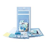Ursus 56100003 Set de tarjetas de felicitación Felicitaciones Azul, 2 x 2 tarjetas con sobres, 100 adhesivos, para tarjetas personalizadas
