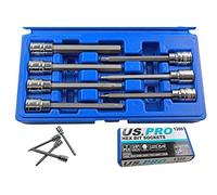 US PRO B1123 - Juego de llaves Allen (7 piezas, 3/8, 3-10 mm)