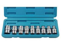 US PRO B1390 9 PC 1/2" Dr E Torx Socket E10 a E24 con soplado caso