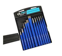US PRO Herramientas 12pc Punch & Cincel Set Centro Largo Cónico Punzones Cinceles Frío 7117