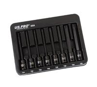 US PRO Industrial Juego de 8 llaves Torx de estrella de impacto extra largas de 3/8 pulgadas DR T25 - T60 3654