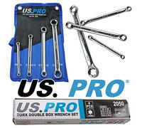 US PRO Juego de 4 llaves dobles E-Torx/hembra Tox Star E6 - E24 2050