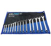 US PRO Tools 2243 - Juego de llaves combinadas métricas de 15 piezas, 6-22 mm