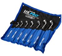 US PRO Tools 2984 - Juego de llaves hexagonales dobles de 35 grados, 6 a 19 mm