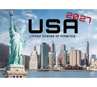 GP-Fever Calendario mural USA – Viaje por EE. UU. 2027 – DIN A2 (≈60×42 cm)