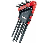 USAG 280 LTS/S9 Juego de nueve llaves macho hexagonales largas acodadas de cabeza esférica