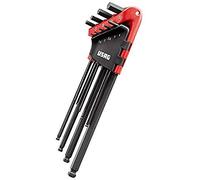 USAG U02800184 - 280 XLTS/S9 - Juego de nueve llaves macho hexagonales largas acodadas de cabeza esférica