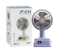 USB Rechargeable Small Desk Fan 100 Level Speed Control Portable Mini Cooling Quiet Airflow Desktop Bedside Lightweight Personal Air Circulator For Home Office Bedroom Study Living Room Dorm Apartment