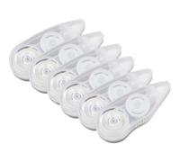 USHOBE 6 Piezas Cinta Correctora Portátil, Blanco, Limpio | Ps Plástico y Resina Dióxido de Titanio, Segura en Papel y Fotos, Fácil de Usar