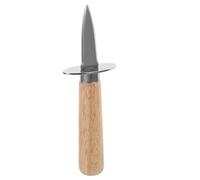 USHOBE Abridor de Ostras y Vieiras Acero Inoxidable con Mango de Madera Herramienta Portátil Multifuncional para Conchas de Marisco Casa Ligera y Resistente para Picnic y Barbacoa