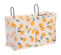 USHOBE Bolsa Colgante Multifuncional de Algodón y Lino Gran Capacidad, Organizador Práctico para Guardar Ropa y Artículos Junto Cama en Dormitorio