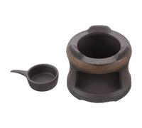 USHOBE Calentador de Tetera de Cerámica Japonesa Portátil Diseño Artesanal, Estilo Tradicional para Uso en Camping y Decoración de Escritorio