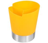 USHOBE Cubo de Almacenamiento para Paja con Diseño de Triple Rejilla, Material Abs y Acero Inoxidable, Función de Drenaje para Cocina Moderna y Elegante Color Aleatorio