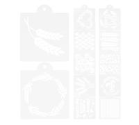 USHOBE Kit de 12 Plantillas de Masa Madre para Decorar Pan y Galletas Material Pet Seguro y Uso Versátil para Celebraciones y Repostería en Casa