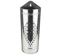 USHOBE Portautensilios de Cocina Medio Redondo de Acero Inoxidable, Plata | Caja de Drenaje para Palillos, Escurridor de Cucharas, Diseño de Malla para Secado en Encimera