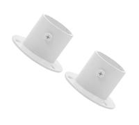 USHOBE Soportes para Barra de Armario Ajustables de Acero Inoxidable Blanco Estructura Doble Lateral y Soporte Resistente para Dormitorios y Armarios Pequeños, Paquete de 2 Piezas