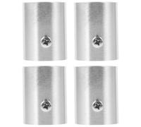 USHOBE Soportes para Barra de Armario y Cortina de Ducha de Acero Inoxidable, 4 Piezas, Capacidad Excelente, Diseño Estable y Firme para Uso en Vestidores y Baños