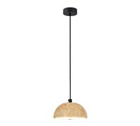 USMJQVZ Lámpara Colgante LED de 12 W Color Amarillo con diseño de Piedra de Cueva, lámpara Colgante Moderna Tipo Domo para Isla de Cocina, Mini araña de Estilo rústico, lámpara Colgante Ajustable