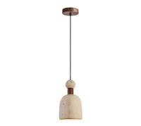 USMJQVZ Lámpara Colgante WABI Sabi, lámpara Decorativa de Piedra travertino Amarilla WABI Sabi, lámpara Colgante de Piedra Natural para Mesa de Comedor, Isla de Cocina, Sala de Estar,