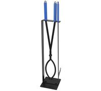 Uten Juego de atizador de fuego, con 27.17"/69cm atizador y pinzas para fuego, con soporte metálico, accesorios resistentes para chimeneas, juego de herramientas para chimeneas