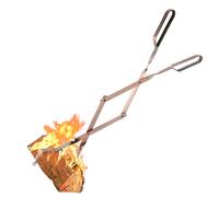 Uten Pinzas para Chimenea, Herramientas para Chimenea, Accesorios para Chimenea, Herramientas para Asar en Interiores y Exteriores, Acero Inoxidable, Adecuado para Operación con Dos Manos