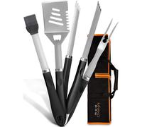 Utensilios acero inoxidable set de 4 espátula pincel pinzas