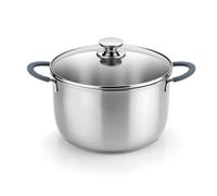 BRA Master | Olla 24 cm, acero inoxidable, Sin Antiadherente, Sin PFOA, Full Induction, Apta para todo tipo de Cocinas, Asas acero inoxidable recubiertas de Silicona