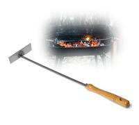 Utensilios para chimenea con mango de madera: atizador, pala para brasas, raspador de cenizas, raspador de brasas, accesorios para chimenea, juego de herramientas para chimenea, pala para escoria (1