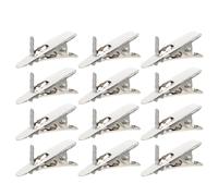 UTHCLO 100 Pinzas de Metal para Decoración Navideña, Mini Clips de Flores de 2,5 Cm para Adornos de Árbol de Navidad, Abrazaderas de Resorte para Manualidades y Fijación de Decoraciones,