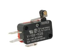UTHCLO 15 Piezas Interruptor de Limitación Micro V-155-1c25 Brazo Corto de Rodillo, Acción Rápida Spdt 15a para Equipos Electrónicos y Hornos, Material Plástico y Metal