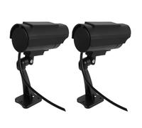 UTHCLO 2 Cámaras de Seguridad Falsas para Exteriores Cámara CCTV Simulada Resistente al Agua sin Batería Adecuado para Oficinas Tiendas y Garajes Interiores
