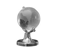 UTHCLO Adorno de Globo Terráqueo de Cristal Mini, Decorativo para Escritorio y Mesa, Giratorio, para Decoración de Bodas y Fiestas, Modelo Geográfico Educativo Compacto