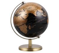 UTHCLO Adorno de mesa de bola de globo, globo terráqueo antiguo giratorio de metal dorado, estilo europeo para decoración interior