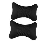 UTHCLO Almohada Cuello Coche Ergonómica Soporte Lumbar Espuma Viscoelástica Negro Viaje Par de Cojines para Asiento Automóvil