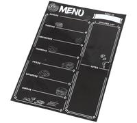 UTHCLO Tablero Magnético de Menú Semanal para Nevera Negro Reutilizable y Borrable de Pet, Planificador de Frigorífico Adecuado para Cocina y Lista de Compras