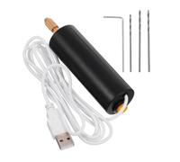UTHCLO Taladro Eléctrico Portátil Carga USB para Perforar Joyas y Accesorios Diy, Herramienta Rotativa Ligera de Plástico y Acero para Trabajos Manuales Precisos