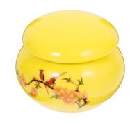UTHCLO Tarro Bote Versátil Tapa Hermética Amarillo para Té de Cerámica que Protege Humedad para Uso en Casa y Oficina