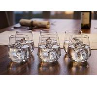 Utilissimi EDITACASA - Juego de 6 vasos de agua Parsifal, vaso de cristal transparente - Capacidad 345 ml, diseño moderno y robusto para mesa, restaurante y casa, lavables en lavavajillas